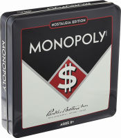 WS Game Company Winning Solutions Monopoly Nostalgia Tin Board Games, Multi, 10.5" L x 10.5" W x 2" H