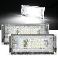 2ชิ้น6500พัน3528 SMD LED ใบอนุญาตหมายเลขทะเบียนแสงสีขาว C An BUS ข้อผิดพลาดฟรีสำหรับ BMW 3-Series E46 4D 5D T Ouring 1998-2005 12โวลต์