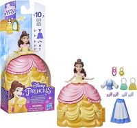 Disney Princess Secret Styles Fashion Surprise Belle, Mini Doll Playset with Extra Clothes and Accessories