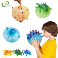 Children Funny Blowing Dinosaur Toys Anxiety Stress Relief Inflatable Dinosaur Balloon Squeeze Ball kids Novelty Party Gift ZXH
