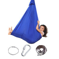 NWE เปลญวนโยคะครบชุด Kids Home Hanging Swing Hammock Seat Outdoor Nylon Wrap Aerial Yoga