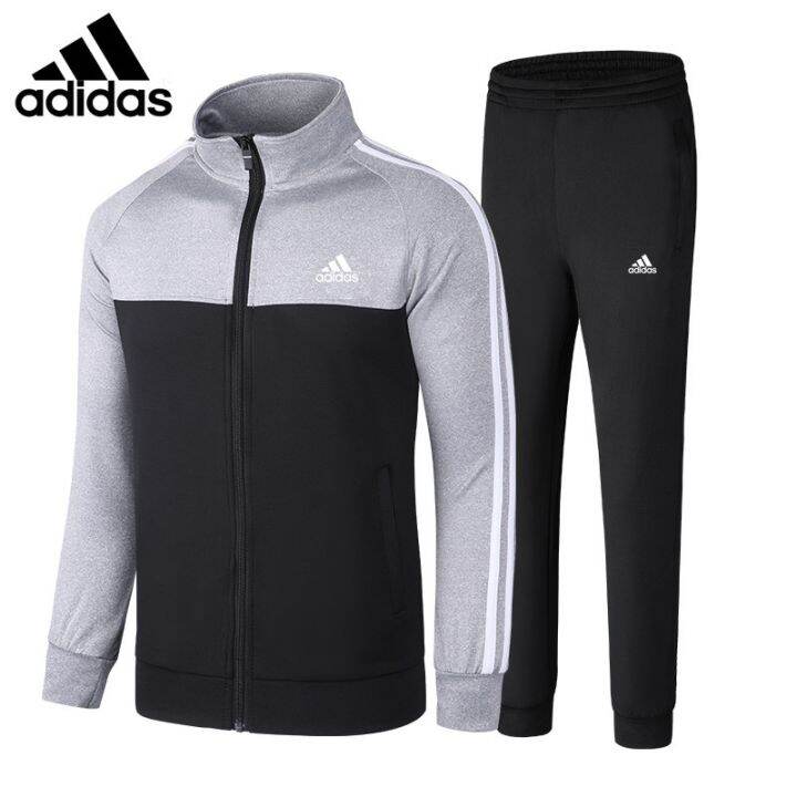 ของแท้อย่างเป็นทางการ-กระเป๋าadidas-official-store-เสื้อแจ็คเก็ตกีฬากางเกงชุดคู่รักสุขภาพชุดกีฬาสันทนาการดูดซับเหงื่อถักผ้า