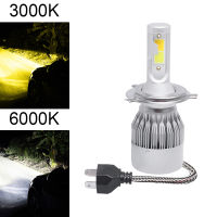 สากล36วัตต์3800LM 12โวลต์-24โวลต์ H4ซัง LED ชุดไฟหน้ารถสีคู่6000พันสีขาว + 3000พันสีเหลือง Hi หรือ Lo หลอดไฟ