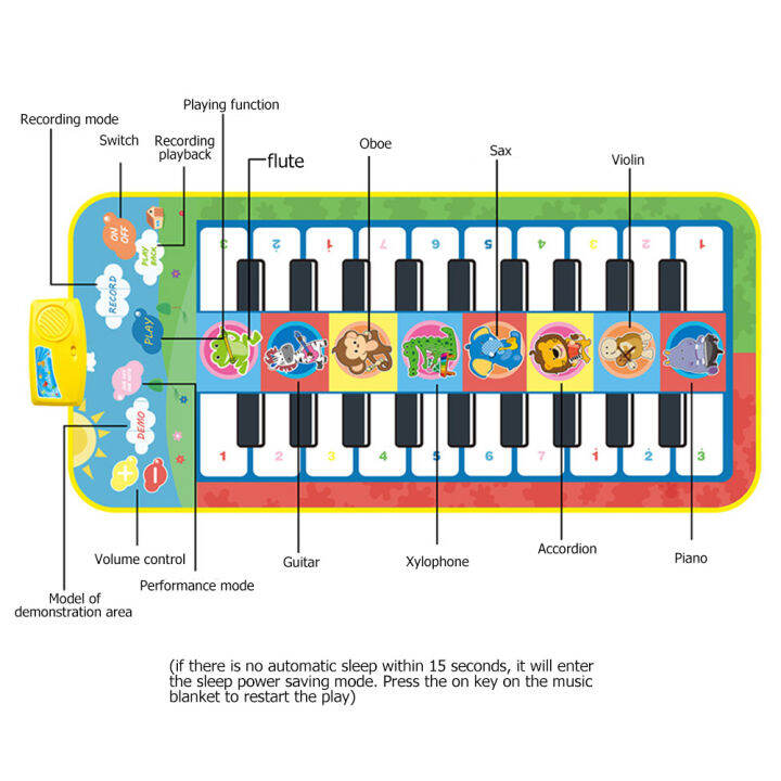 educational-double-row-key-piano-music-mat-8-instrument-kid-baby-play-car-rug-interactive-hand-foot-coordination-dance-padtoy