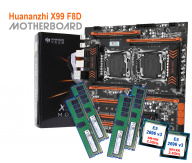 Combo Main HUANANZHI X99 F8D + 2 E5-2666V3+ RAM DDR4 REG ECC. Chuyên render thumbnail