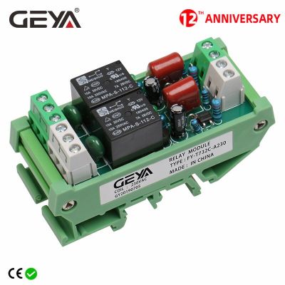 Gratis Ongkir Geya รีเลย์โมดูล2ช่องสัญญาณ Ac/Dc 12V 24V รีเลย์แม่เหล็กไฟฟ้า Ac230v สำหรับวัตถุประสงค์ทั่วไปรีเลย์ Ac220v 5vdc โมดูล