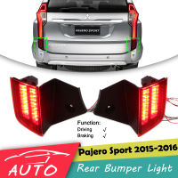 LEDสะท้อนหลังกันชนไฟท้ายสำหรับMitsubishi Pajero Sport 2015 2016ขับรถหยุดเบรกสีแดงเลนส์