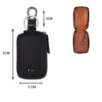 Smart Bluetooth Genuine Leather Car Key Chain Keychain Holde Car Key case Metal Hook and Keyring Zipper Bag