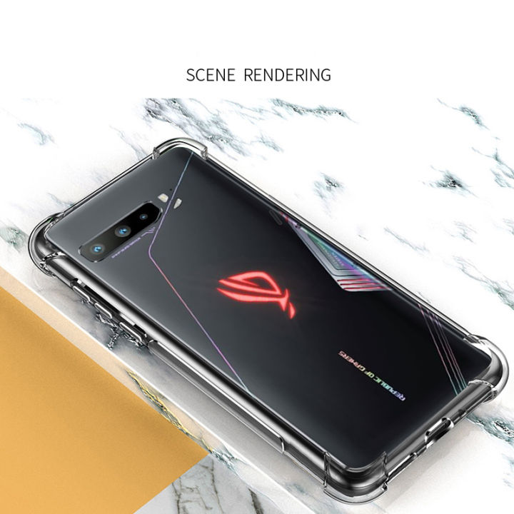 เคส-โทรศัพท์-มือถือ-สำหรับ-asus-rog-3-zs661ks-phone-case-real-airbag-shcokproof-transparent-phone-cover-เคสกันกระแทก-เคสใสรุ่นหลังนิ่มราคาถุก-ส่งรวดเร็ว-เคส-ปลอก-มือถือ-asus