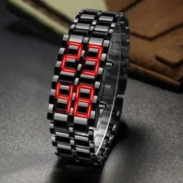 Metal led outlet watch