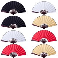 10/13 Inch Folding Fan Hand Silk Cloth DIY Chinese Folding Fan Wooden Bamboo Antiquity Folding Fan DIY Calligraphy Painting