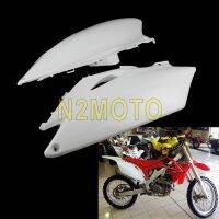 ☁หมีเทดดี้แฟริ่งพลาสติกซุปเปอร์โมโตเอนดูโร่รถวิบากสำหรับฮอนด้า CRF250R 10-13 CRF450R 09-12จักรยานสกปรกฝาครอบด้านหลังสีขาว