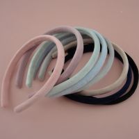 【CW】 10PCS 12mm Colors Fabric Covered Plastic Hair Headbands hair hoops for girls hairbands