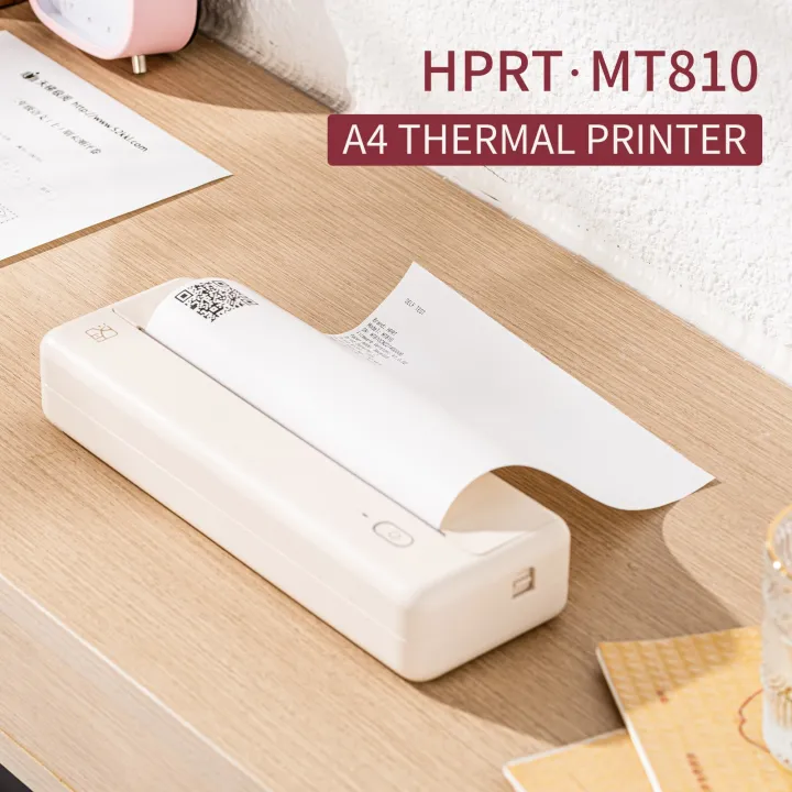 hprt-mt810-a4เครื่องพิมพ์กระดาษพกพาแบบใช้ความร้อนการเชื่อมต่อแบบ-bt-ไร้สายเข้ากันได้กับเคลื่อนที่รูปถ่ายเครื่องปริ๊นต์-ios-และแอนดรอยด์