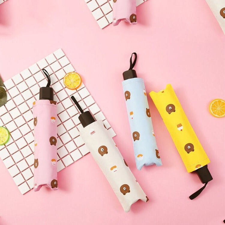 Ô dù gấp gọn che mưa cute mini hình gấu Brown dễ thương chống tia UV,ô gấp gọn gọn kute