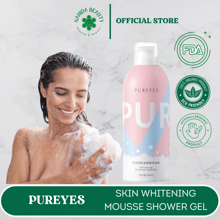 350ML Pureyes Amino Acid Cream Mousse Shower Gel Whitening Perfume Body