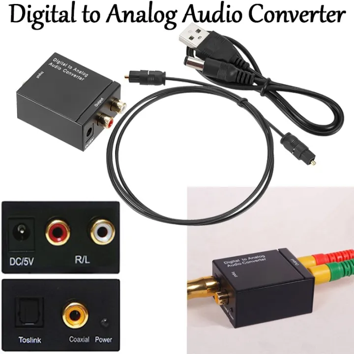 Digital to Analog Audio Converter Digital Optical CoaxCoaxialToslink to