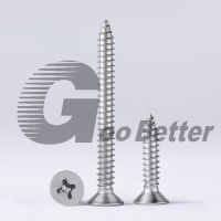 M4.2 M5 M6 M8 304 Stainless Steel Phillips Countersunk Flat Head Self tapping Screw Cross Wood Screw L 10 100mm