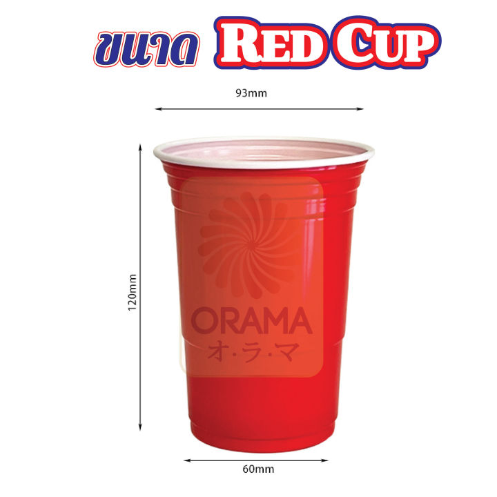 orama-red-cup-แก้วเรดคัพ-แก้วปาร์ตี้สีแดงเรดคัพ-แก้วพลาสติกสีแดง-แก้วปาร์ตี้-แก้วแดง-แก้ว-red-cup-party-16oz