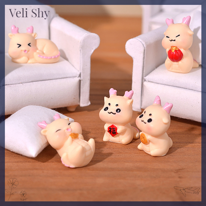 veli-shy-เครื่องมือวัฒนธรรม-1ชิ้นมังกรการ์ตูนน่ารักยางเรซิ่นทิวทัศน์ขนาดเล็กกระถางขนาดเล็กของตกแต่งสวน