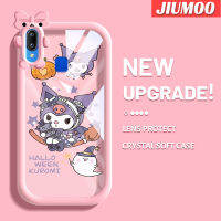 เคส JIUMOO สำหรับ VIVO Y91เคส Y95 Y91i ลายการ์ตูนฮาโลวีน Kuromi เคสกันกระแทกแบบใสเลนส์กล้องถ่ายรูปแบบนิ่มสีสันสดใสลายสัตว์ประหลาดน้อยน่ารักเคสป้องกันแบบเรียบง่าย