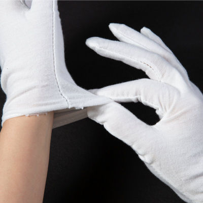 ถุงมือทำงานน้ำหนักเบาที่ยืดได้สำหรับทำงานถุงมือทำความสะอาดเก็บถาวรแบบปิดเรียบถักอย่างประณีต