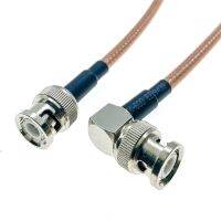 RG142 Cable Double Shielded BNC Male Plug to BNC Male Plug Right Angle Wire Terminals RF Coaxial Connector Pigtail Jumper