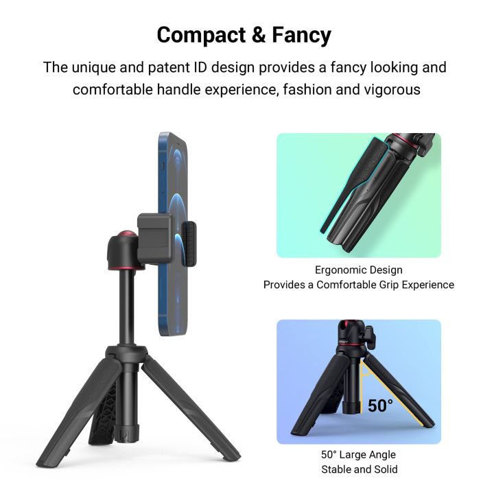 ชุด-vlogging-วิดีโอสมาร์ทโฟนขนาดเล็กพร้อมไมโครโฟนขาตั้งไฟ-led-แบบตั้งโต๊ะที่ยึดฐานรองเท้าแบบเย็นไม้เท้าเซลฟีขาตั้งสามขาขนาดเล็ก3510