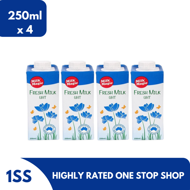 Milk Magic Fresh Milk Uht 250ml Set Of 4 Lazada Ph 3536