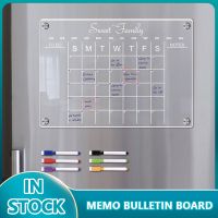 Planner Daily Weekly Clear Acrylic Magnetic Calendar Board Weekly Plan Daily Plan Notepad Magnetic Refrigerator Sticker Refrigerator Parts Accessories