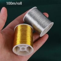 ‘；【。 /Silver 100 Metres Durable Overlocking Sewing Machine Threads Polyester Cross Stitch Strong Threads For Sewing Supplies