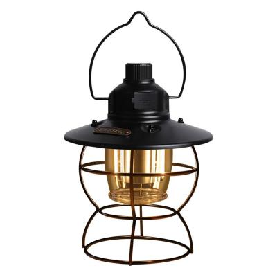 Flame Light Vintage Metal Hanging Lantern Outdoor Lighting Lamp USB Rechargeable Camping Light Retro LED Candle Flame Lamps