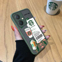 เคสสำหรับ Vivo Y27การออกแบบลวดลายกาแฟเคสโทรศัพท์มือถือมีน้ำค้างแข็งโปร่งใสคลุมทั้งหมดกันกระแทกปกป้องกล้องเคสโทรศัพท์