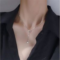 【DT】hot！ Flash Rhinestones Star Necklace Female Hollow Design Clavicle Chain Collar Jewelry Gifts