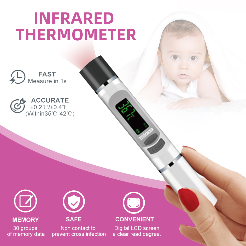 Mini Forehead Thermometer Non-Contact Digital Thermometer for Adults and Kids Thermometer Instant Read 