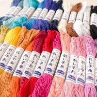 Olympus Sashiko Thread Cotton100% Made in japan ไหมถัก ไหมปัก โครเช