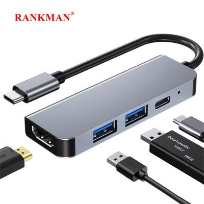 สายเคเบิลเชื่อมต่อHDTV USB C Rankman 4K Type C USB 3.0 2.0อแดปเตอร์แบบที่ตั้งสำหรับ Samsung MacBook iPad S21 Dex Xiaomi ทีวี12 PS5 Nintendo Switch Feona