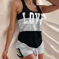 2021Pyjamas Women Camisole Sleep Wear Women Pajamas Heart Print Nightgown Ruffled Flounce Shorts Lingerie Set Home Clothes 2021