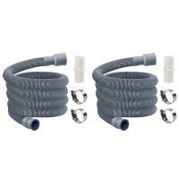 2X Automatic Drum Washing Machine Drain Pipe Drain Hose Fittings 2 Meter