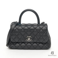 CHANEL COCO 9" BLACK CAVIAR RHW