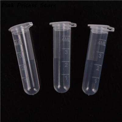 【YF】☾  30Pcs 5ml Plastic test tubes with clear scale centrifuge lip Graduation