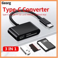 GEORG ความเร็วสูง การถ่ายโอนข้อมูล การ์ดหน่วยความจำ USB Type-C เครื่องอ่านการ์ด อะแดปเตอร์ OTG ไมโคร USB