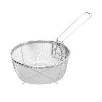 【CC】❈☄△  Round Deep Fryer Basket Drain Chip Filter Accessory With Corners French Fries Fried