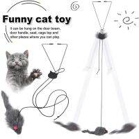 ของเล่นแมว Self-เฮ้ Retractable Cat Scratch เชือกประตูแบบแขวนประเภทของเมาส์ตุ๊กตากระต่ายแมวสัตว์เลี้ยงอุปกรณ์ตลกอุปกรณ์เสริมสำหรับแมว