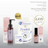 Set Feminine Liquid Cleansing 100 ml + Sensitive Spray 30 ml +Winona Probio