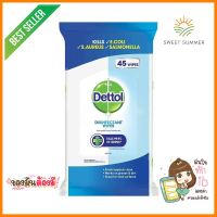 ผ้าเช็ดทำความสะอาดพื้นผิว DETTOL ANTI-BACTERIAL 45 แผ่นWET WIPES DETTOL ANTI-BACTERIAL 45-SHEET **ของแท้100%**