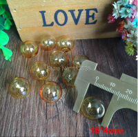 Freeshipping 20pcslot 16*4mm brown coffee Mini Lightbulb Globe Glass Bottle Vial pendants Round Ball Glass Bubble Wish Pendant