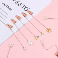 Creative Cartoon Character Marker Clip School Office Supplies Metal Pagination Mark Cute Pendant Bookmarks