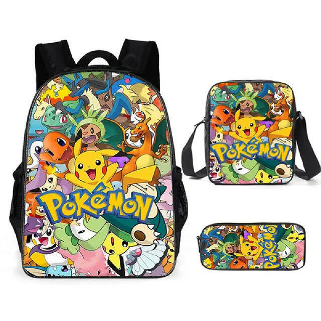 MINISO Pokémon SchoolBag Pikachu Backpack Polyester Comfortable Burden ...