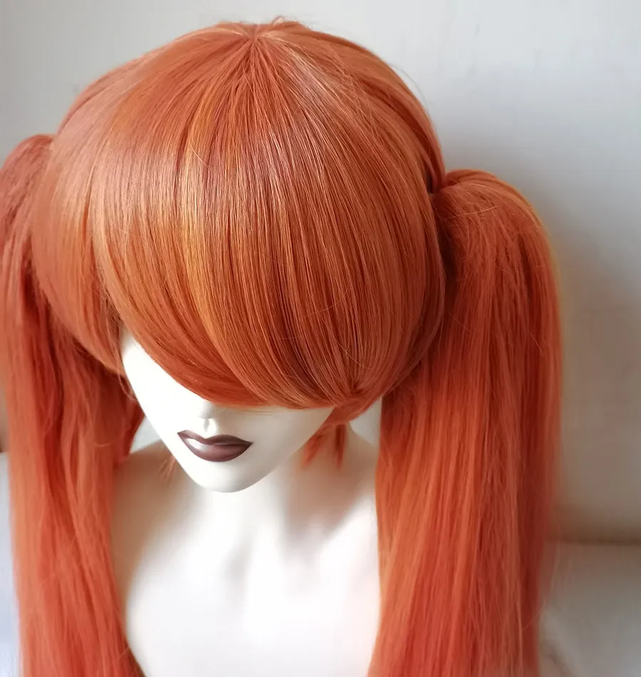 Game Yandere Simulator Osana Najimi 110cm Long Orange Pink Straight Cosplay  Wig Heat Resistant Hair Cosplay